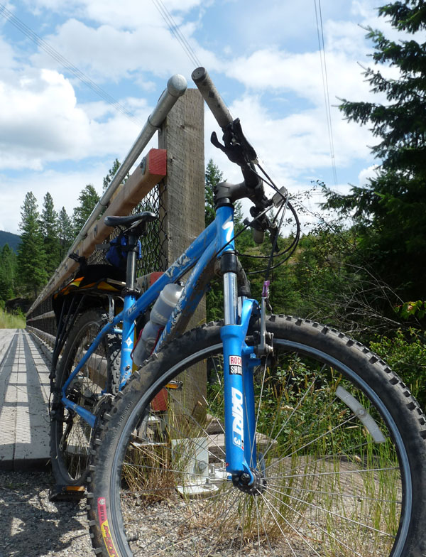 Biking Christina lake